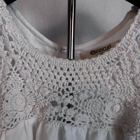 Rip Curl White Crochet Tank Top Small - Picture 2 of 6